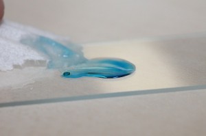 Absorption eau + colorant