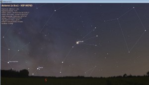 Antarès dans la constellation du Scorpion