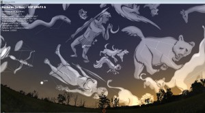 Localisation d'Arcturus avec les constellations dessinées