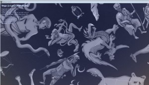 Localisation de Véga dans la constellation de la Lyre
