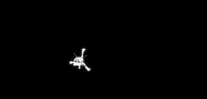 Philae pendant sa descente vers la comète 67P
