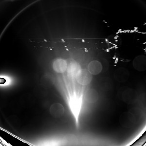 Rosetta vu par Philae lors de son largage.